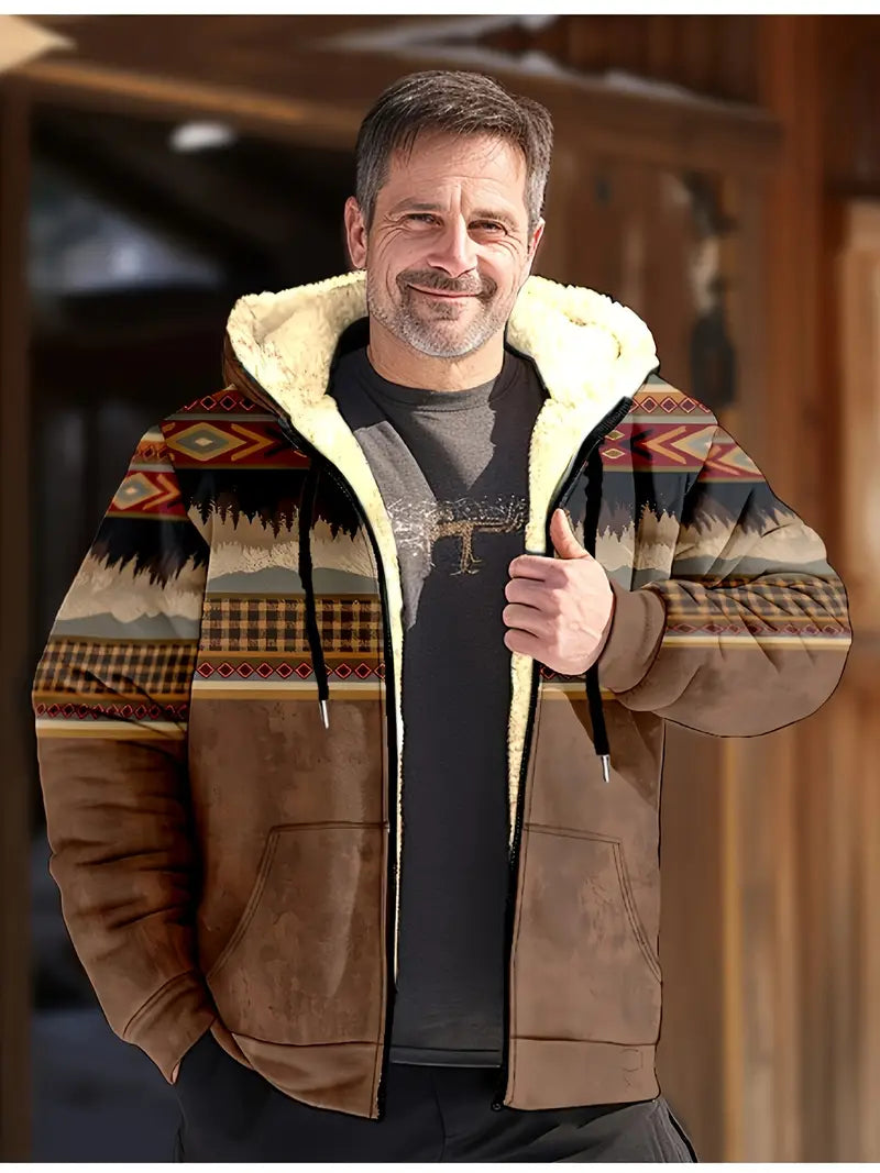 Wyatt | Vintage Fleece Lined Hooded Jacket for Men