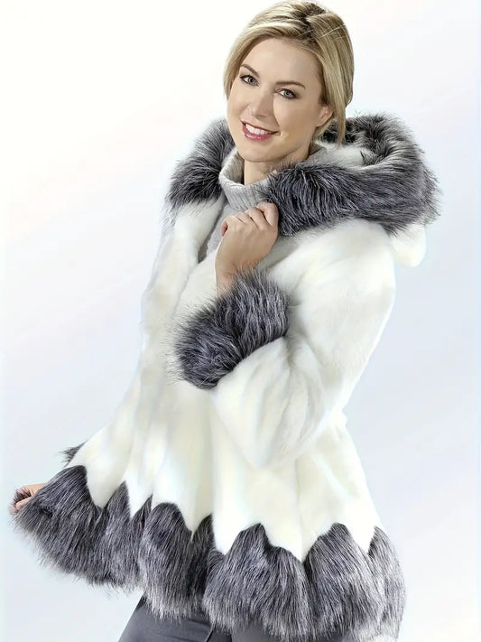 Celeste | Luxe Fur Hoodie Coat for Women