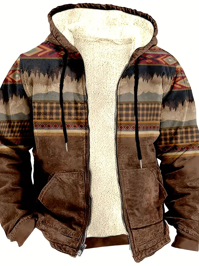 Wyatt | Vintage Fleece Lined Hooded Jacket for Men