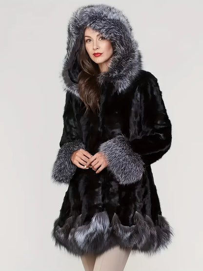 Celeste | Luxe Fur Hoodie Coat for Women