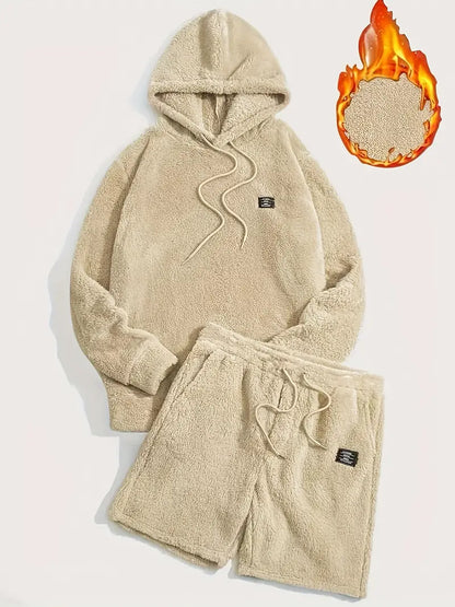 Logan | Plush Hoodie and Shorts Lounge Set for Men