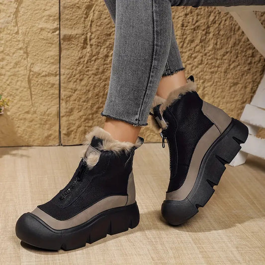 Rhea | Fur Trim Winter Boots for Women