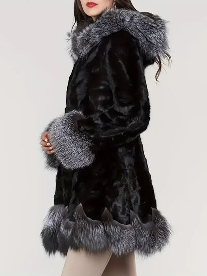 Celeste | Luxe Fur Hoodie Coat for Women