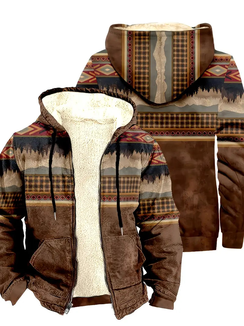 Wyatt | Vintage Fleece Lined Hooded Jacket for Men
