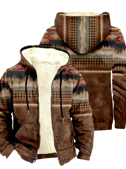 Wyatt | Vintage Fleece Lined Hooded Jacket for Men