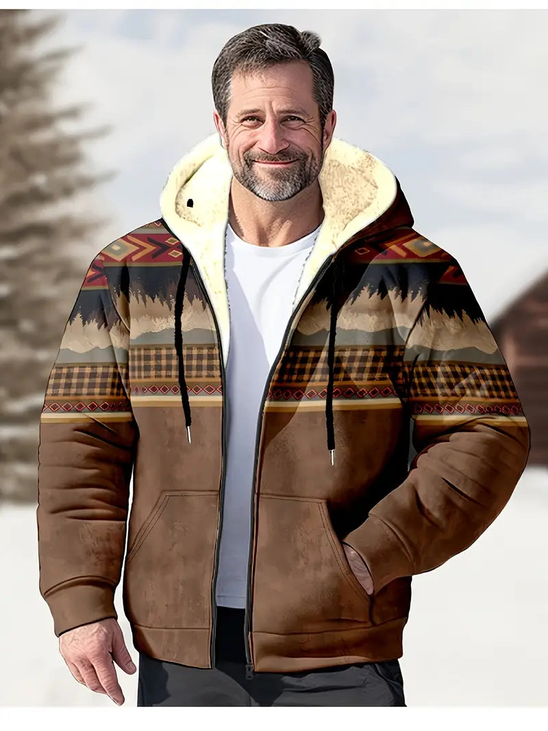 Wyatt | Vintage Fleece Lined Hooded Jacket for Men